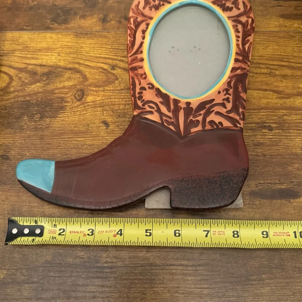 Becky Denny‎ Western Boot Picture Frame Pacific Handcrafted Hand-Painted